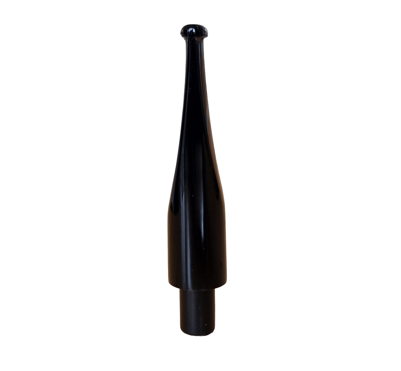 Mundstück Rohling - Ø17 - L75 - Acryl - Mit 10.5 mm Zapfen - Schwarz - Pfeifenecke